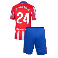 Camisa de time de futebol Atletico Madrid Robin Le Normand #24 Replicas 1º Equipamento Infantil 2024-25 Manga Curta (+ Calças curtas)